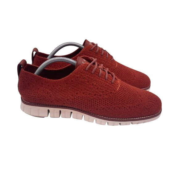 Cole Haan ZeroGrand Stitchlite Oxford Shoes Casual Dress Orange Mens 8.5
